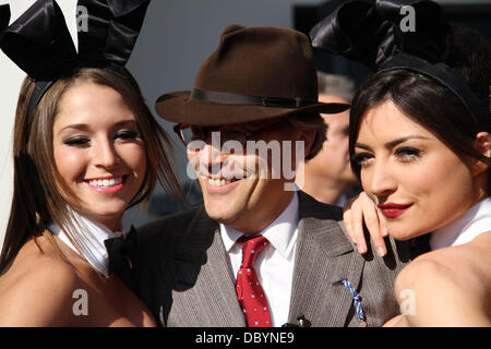 Lord March with Bunny Girls Goodwood Revival at the Goodwood Estate in Chichester West Sussex, England - 16.09.11 Credit Mandatory: WENN.com Stock Photo