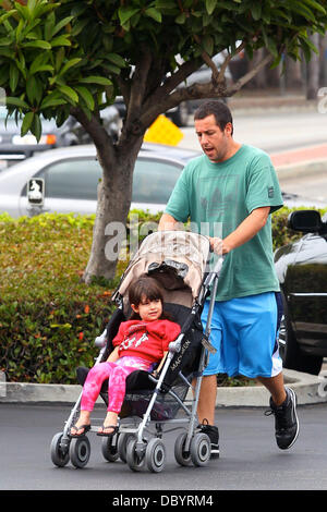 Adam Sandler and his daughter out and about in Beverly Hills Beverly Hills, California - 17.09.11 Stock Photo