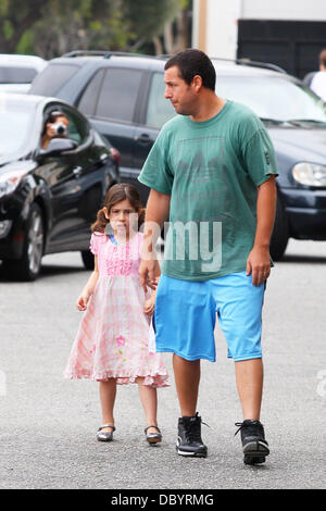 Adam Sandler and his daughter out and about in Beverly Hills Beverly Hills, California - 17.09.11 Stock Photo