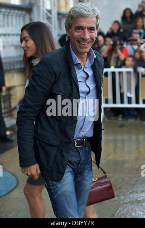 Spanish Actor Imanol Arias and girlfriend  59th San Sebastian International Film Festival - celebrities arrive at the Maria Cristina Hotel  San Sebastian, Spain - 18.09.11 Stock Photo