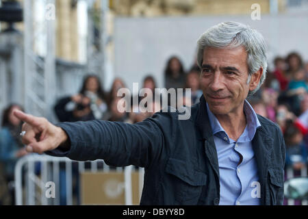 Spanish Actor Imanol Arias and girlfriend  59th San Sebastian International Film Festival - celebrities arrive at the Maria Cristina Hotel  San Sebastian, Spain - 18.09.11 Stock Photo