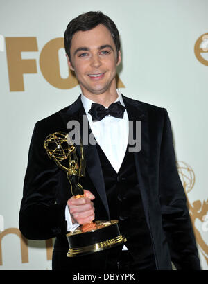 Jim Parsons The 63rd Primetime Emmy Awards, held at Nokia Theatre L.A. LIVE - Press Room Los Angeles, California - 18.09.11 Stock Photo