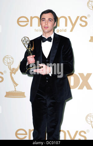 Jim Parsons  The 63rd Primetime Emmy Awards held at the Nokia Theater LA LIVE - Press Room Los Angeles, California - 18.09.11 Stock Photo