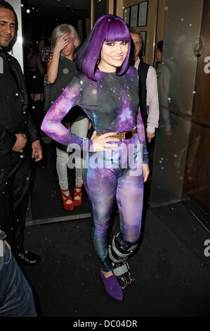 Jessica Cornish aka Jessie J and Ellie Goulding leaving Nobu Berkeley  London, England - 21.09.11 Stock Photo