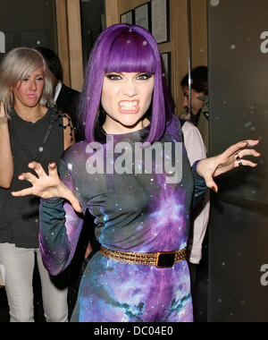 Jessica Cornish aka Jessie J and Ellie Goulding leaving Nobu Berkeley  London, England - 21.09.11 Stock Photo