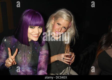 Jessie J and Ellie Goulding,  at Jason Derulo launch party of his new album 'Future Hits' at Merah. London, England - 20.09.11 Credit Mandatory: WENN.com Stock Photo