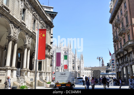 Milano Duomo, one of the biggest Gothic style church in the world. Stock Photo