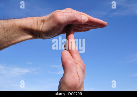 Time out signal / hand gesture Stock Photo