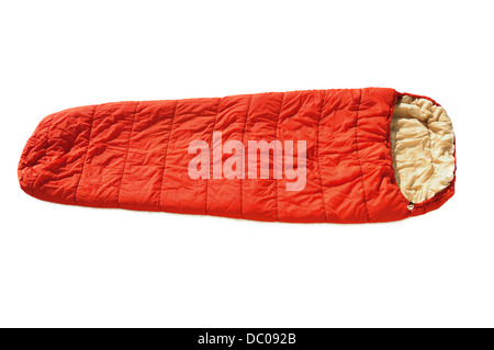 Sleeping Bag isolated on a white background Stock Photo