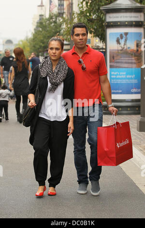 Jessica Alba and Cash Warren go shopping at The Grove in West Hollywood Los Angeles, California - 24.09.11 Stock Photo
