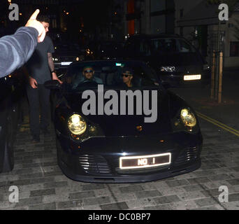 Dappy aka Dino Contostavlos celebrities arrive at Movida to celebrate Dappy's (real name Dino Contostavlos) new solo single No Regrets going straight to the top of the U.K. singles chart in its first week of release  London, England - 25.09.11 Stock Photo