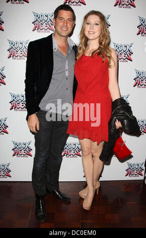 Hayley Westenra and boyfriend Arnaud Sabard Rock of Ages the musical gala - Inside Arrivals London, England - 28.09.11 Stock Photo