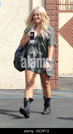 Lacey Schwimmer 'Dancing with the Stars' celebrities outside the dance rehearsal studios. Los Angeles, California - 28.09.11 Stock Photo