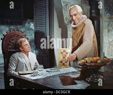 1960s 1968 FILM THE MAGUS FROM THE JOHN FOWLES BESTSELLER NOVEL ANTHONY QUINN MICHAEL CAINE Stock Photo