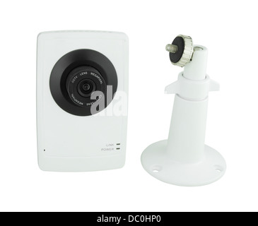 security camera on white background Stock Photo