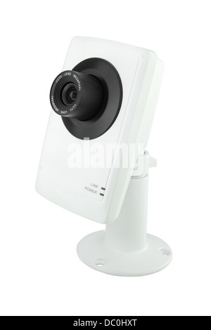 security camera on white background Stock Photo