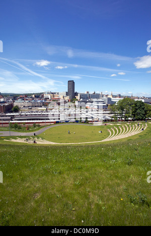 Sheffield City Center Panorama Stock Photo