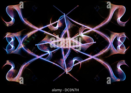 Abstract created with photograph(s) of incense smoke. Stock Photo