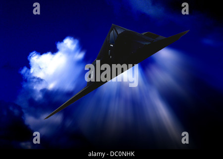F-117 NIGHTHAWK FIGHTER JET Stock Photo