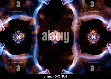 Abstract created with photograph(s) of incense smoke. Stock Photo