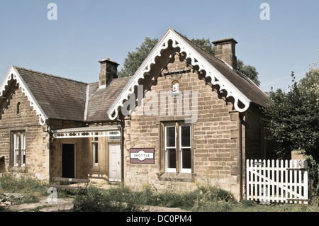 The old shottle station house along Ecclesbourne Valley Railway Peak District Derbyshire Stock Photo