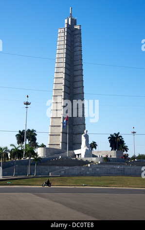 Memorial Jose Marti monument in Plaza de la Revolucion 138.5m, Jose Marti statue at base Stock Photo