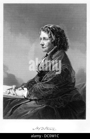 1800s 1860s AUTHOR AND ABOLITIONIST HARRIET BEECHER STOWE WROTE UNCLE TOM'S CABIN ACTIVE IN UNDERGROUND RAILROAD Stock Photo