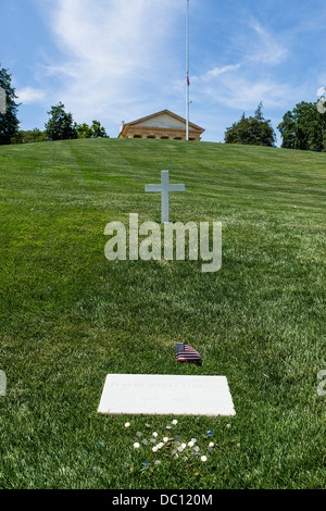 Edward Moore Kennedy Grave, Arlington Cemetery, Virginia, USA Stock Photo