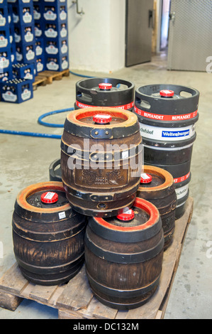 Europe, Germany, Bavaria, Weltenburg, Abbey Brewery, beer barrels. Stock Photo