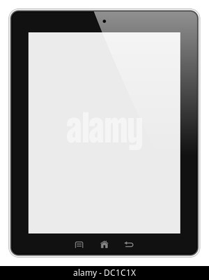 Tablet pc isolated on white background illustration Stock Photo