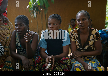 Republic of Congo, March 2011: Douakani village. Stock Photo