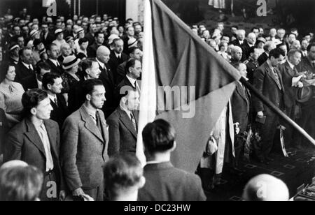 Czechoslovakia, soccer team, arrival, celebration Stock Photo