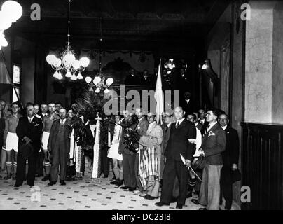 Czechoslovakia, soccer team, arrival, celebration Stock Photo