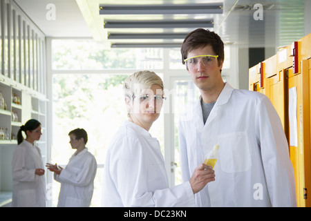 Chemistry students in laboratory, portrait Stock Photo