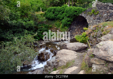 Miners Bridge in Copper Mines Valley above Coniston in the Lake District National Park Stock Photo