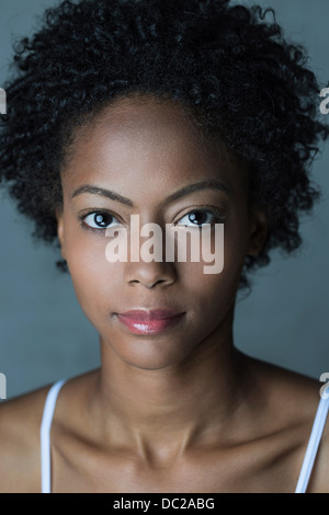 Portrait of woman with afro hair Stock Photo