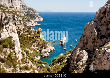 Calanque de Sugiton in Marseille Stock Photo