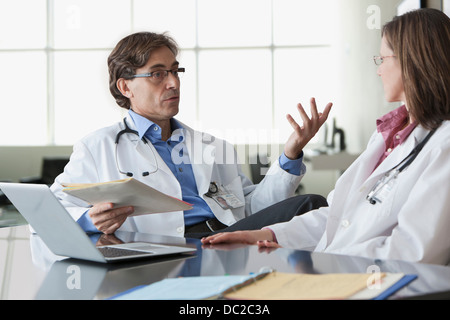 Two doctors in discussion Stock Photo