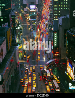 Times Square at night, New York, USA Stock Photo
