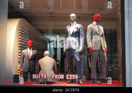 mannequin clothes models in London shop window UK Stock Photo