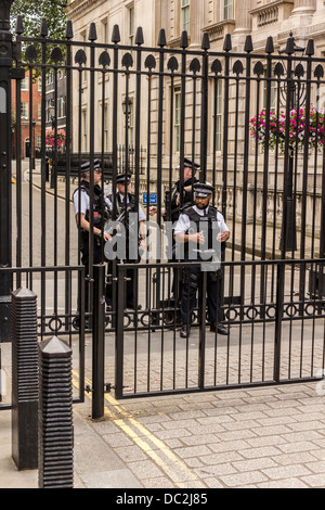 Number 10 Downing Street Security Gate Stock Photo