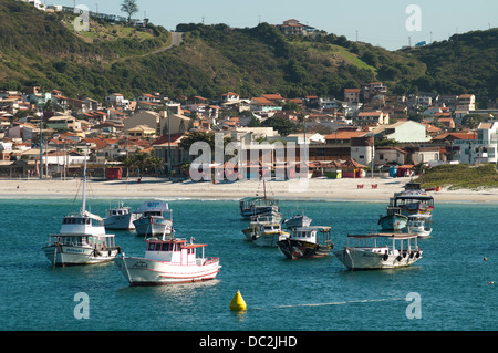 fishing boats at Arraial do Cabo city, Rio de Janeiro state shore, Brazil Stock Photo