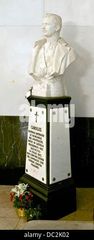 Marble bust of Emperor Charles I. of Austria (king Charles IV of Hungary), last sovereign of the austro-hungarian empire, Kaiser Stock Photo