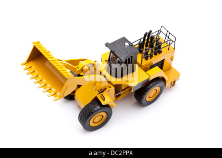 Toy model of truck on white background Stock Photo