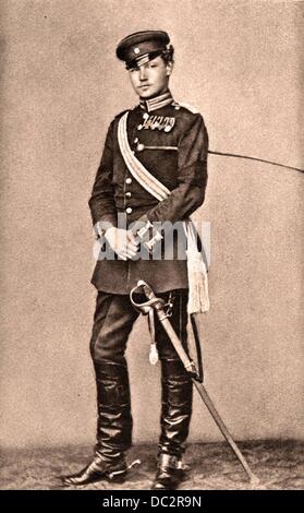 The historical postcard depicts Paul von Hindenburg as Lieutenant and Adjutant of the 3rd Foot Guards in 1870/71. At that time, he fought in the Franco-Prussian War. Fotoarchiv für Zeitgeschichte Stock Photo