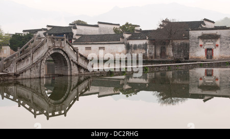 Hongcun is an ancient village located in Anhui province, China. Stock Photo