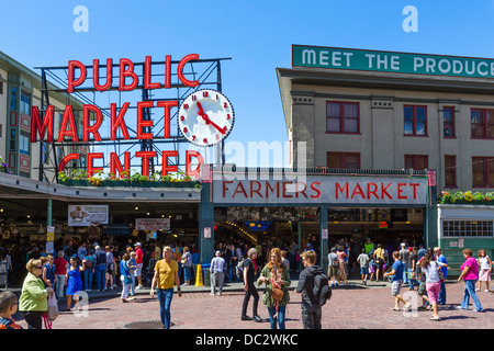 Pike Place Market in downtown Seattle, Washington, USA Stock Photo