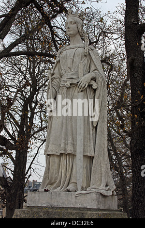 Paris, statue of Queen Matilda, Luxembourg Gardens Stock Photo