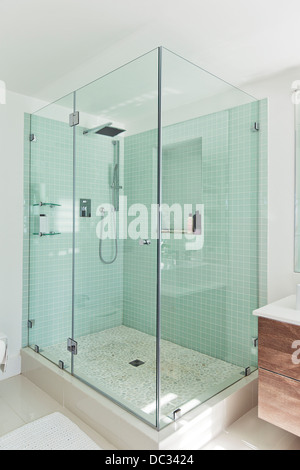 Shower in modern bathroom Stock Photo