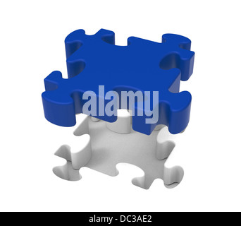 Puzzle Piece Shows Individual Object Problem Stock Photo - Alamy